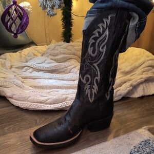 Men's 8.5D Black Stingray Western Cowboy Boots